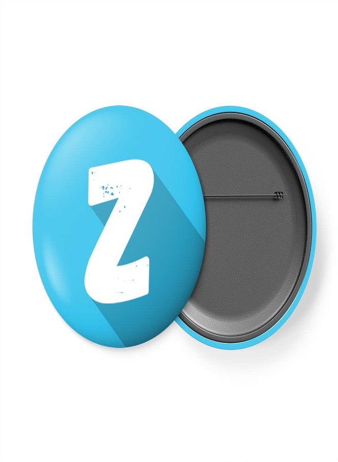 التر إيغو شارة زر حرف الأبجدية من alterEgo مع دبوس أمان في الخلف (قطر 58 مم) (Z) - Image 1